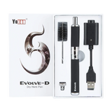 Yocan Evolve-D Dry Herb Vaporizer in Black with USB Charger and Cleaning Brush