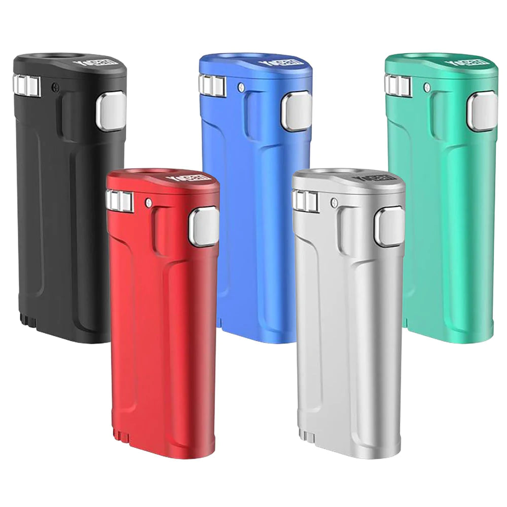 Yocan UNI Twist Vape Mods in Black, Blue, Green, Red, Silver, compact and portable design