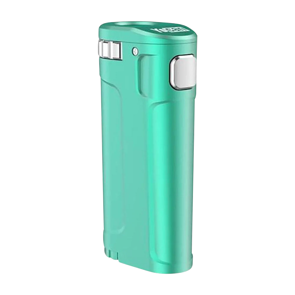 Yocan UNI Twist Portable Mod in Green, Zinc Alloy, 650mAh Battery, side view on white background
