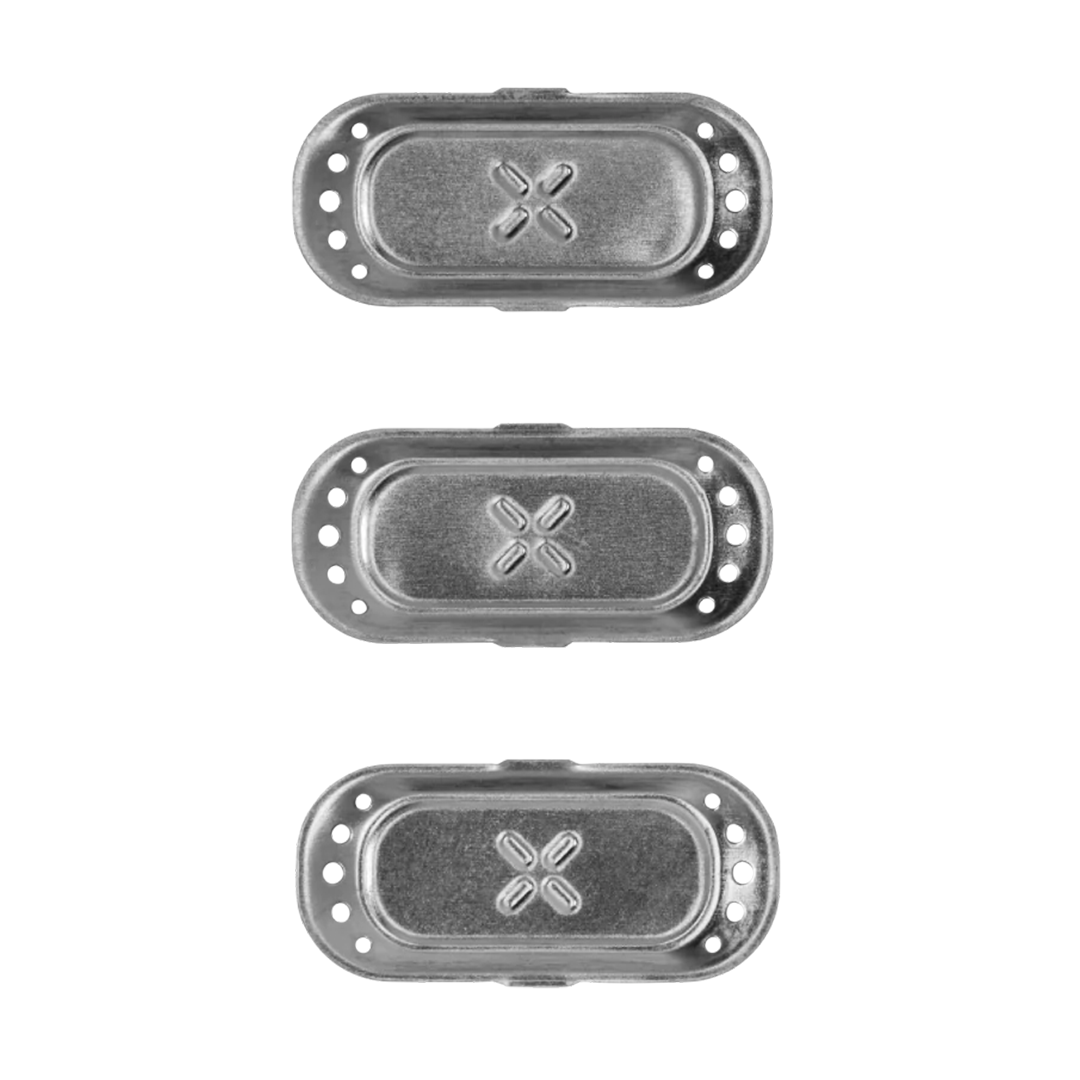 PAX 3D Oven Screens 3-Pack for Vaporizers, Easy Clean Design, Top View on White Background