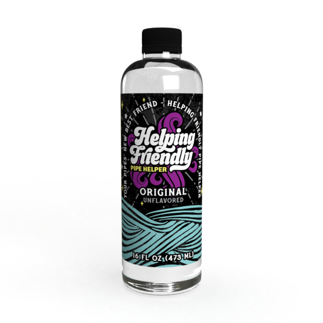 Helping Friendly Original Unflavored Pipe Cleaner in Clear Bottle - Front View