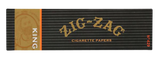 Zig Zag King Size Rolling Papers 24 Pack front view on a striped background
