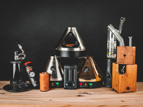 A group of smoking paraphernalia that you can buy from DankGeek 