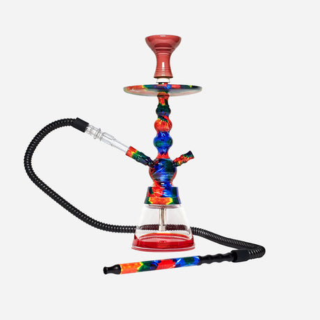 Single hose hookah with a glass base. 