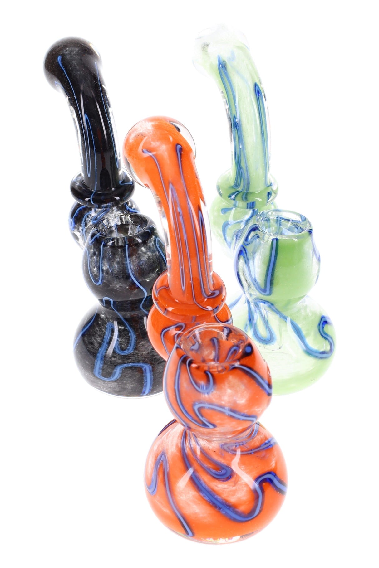 5″ Frit Sherlock Bubbler – Assorted Colors