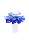 14 mm Male Leaf Bowl Slide – Blue Glass