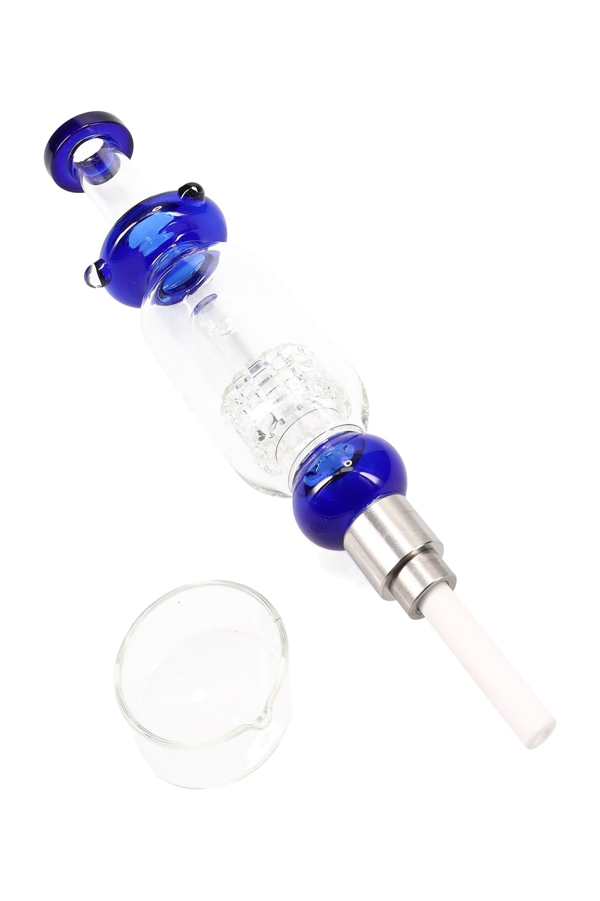 Glass Matrix Perc Dab Straw Kit “Lab Tower” – 8½″