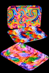 Small Silicone Design Rolling Tray – 8″ × 6″ – Assorted Colors