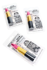 Pink Lipstick Metal Hand Pipe “Pucker Up” – 3″ – Gift Set with 5 Screens