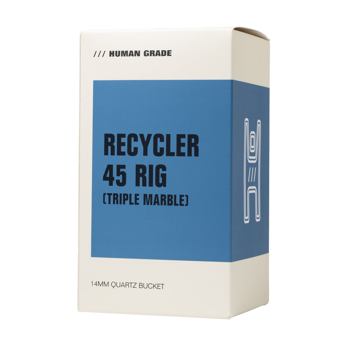 Human Grade 7.5" Recycler 45 (Triple Marble) Dab Rig