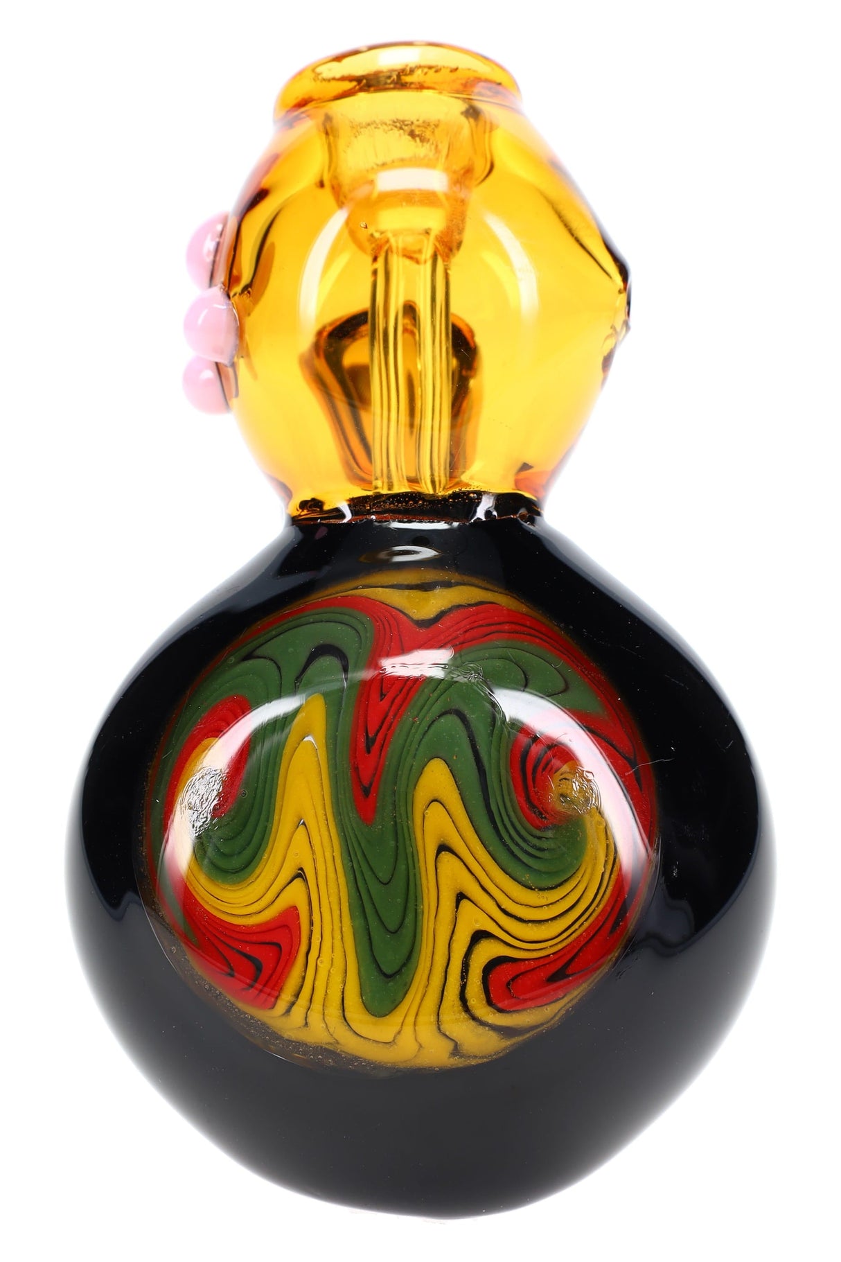 Reverse Rasta Glass Hammer Bubbler “Irie Hammer” – 7″ – Assorted Colors