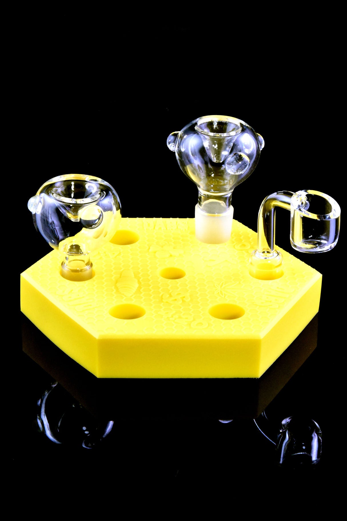 Honeycomb Silicone Bowl Display – 5″ - Assorted Colors