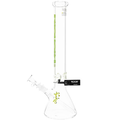RooR Beaker 18" Waterpipe - Neon Green Logo