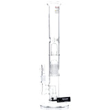 RooR Tech 18" 10 Arm Tree Perc Stemless Straight Waterpipe - WT/BK Logo
