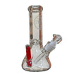 Golden Goat 10 inch borosilicate glass flower bong with built-in lighter indent