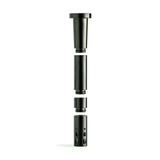 Chill Steel Pipes - Durable Black Aluminum Downstem Front View for Bongs