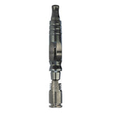 DynaVap HyperDyn titanium dry herb vaporizer standing upright, showing the Hyper Cap and Big Bowl tip chamber.