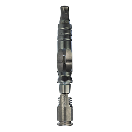Large scale DynaVap HyperDyn product photo on transparent background showing the titanium surface finish.