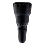 PNG version of the DynaVap Bonger in Black, showing the taper ends from a front-facing angle.