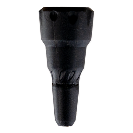 PNG version of the DynaVap Bonger in Black, showing the taper ends from a front-facing angle.