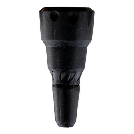 Close-up of the DynaVap Bonger's dual taper design, showing where the 10mm and 14mm joint sizes meet the body.