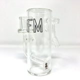 AFM 4" Inline Perc Borosilicate Glass Ash-Catcher Front View for 14mm Joint