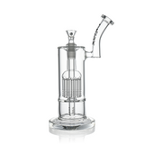 10" Dual Chamber Scientific Bubbler Tree Perc Glass Bong | Croia Glass
