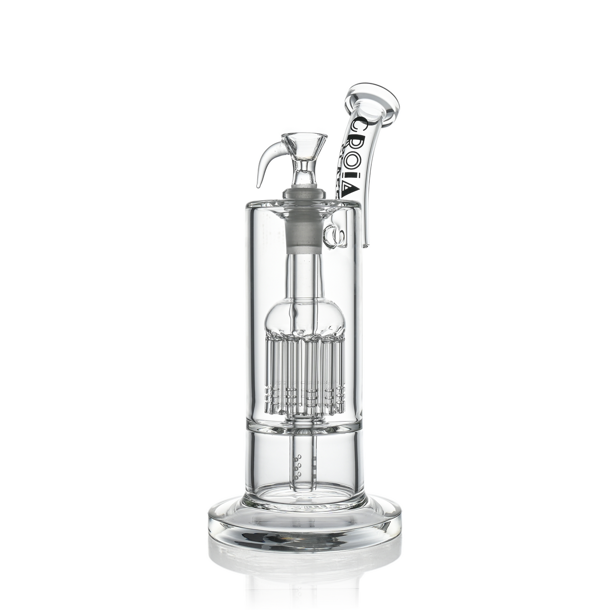10" Dual Chamber Scientific Bubbler Tree Perc Glass Bong | Croia Glass