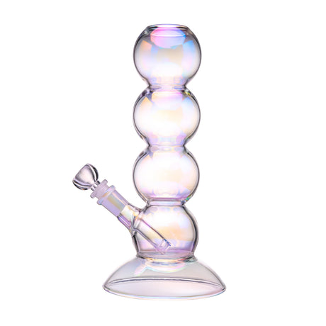 BigFun! Bubble Bong with iridescent electroplated finish and stacked bubble design