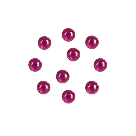 10PC Bag of Ruby Terp Pearls 6mm for Dab Rigs - Top View on White Background