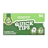 Hemper Quick Tips 5pk Display - Mint Flavor Filter Tips Front View