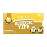 Hemper Quick Tips 5pk Display Box, Standard Size, 9" Banana Flavored Cones, Front View