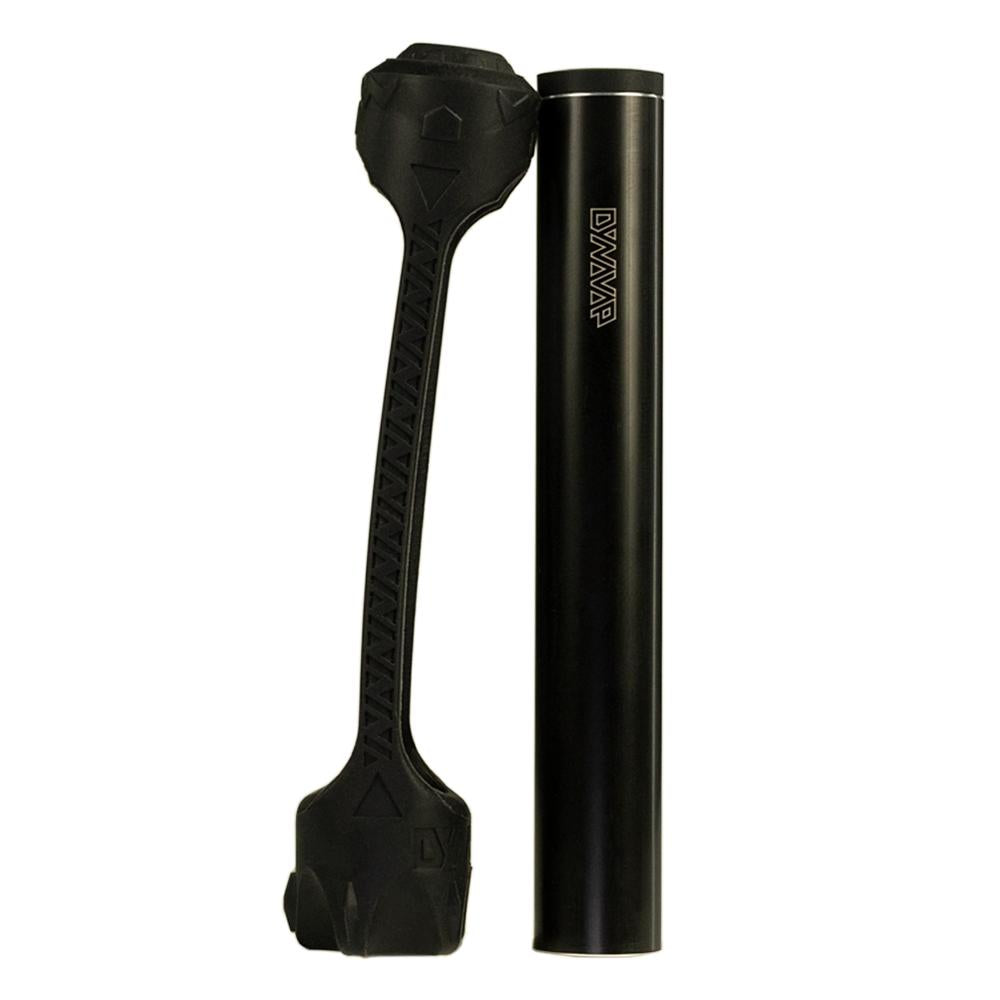 DynaVap SlingStash shown with the silicone sling wrapped around the machined aluminum tube body.