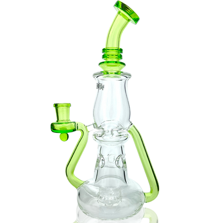 AFM 9.5" Nebula Glass Recycler Dab Rig with Colored Accents - Front View