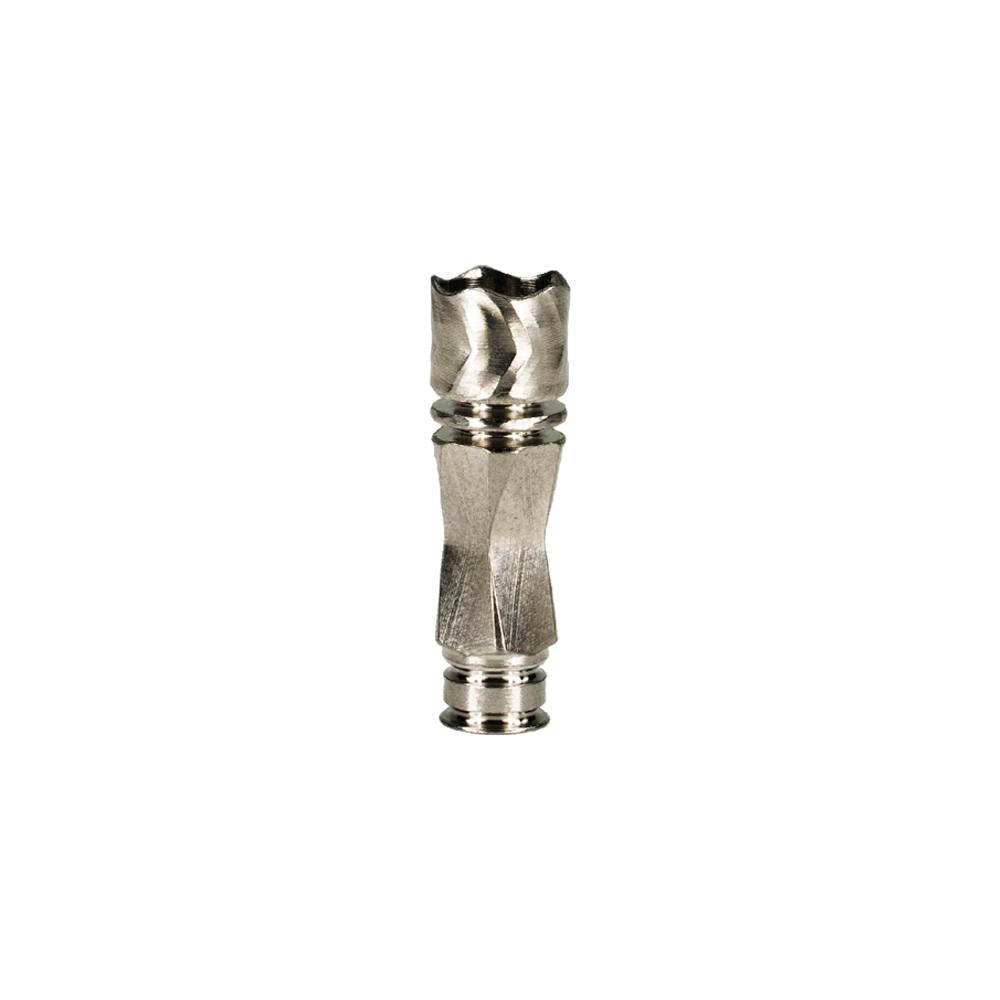 DynaVap Stainless Steel B Tip product photo showing the single-fin chamber design and included O-rings nearby.