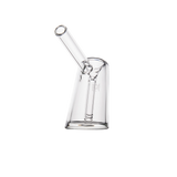 MJ Arsenal Fulcrum Bubbler made of Borosilicate, clear glass side view on white background