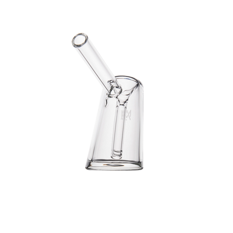 MJ Arsenal Fulcrum Bubbler made of Borosilicate, clear glass side view on white background