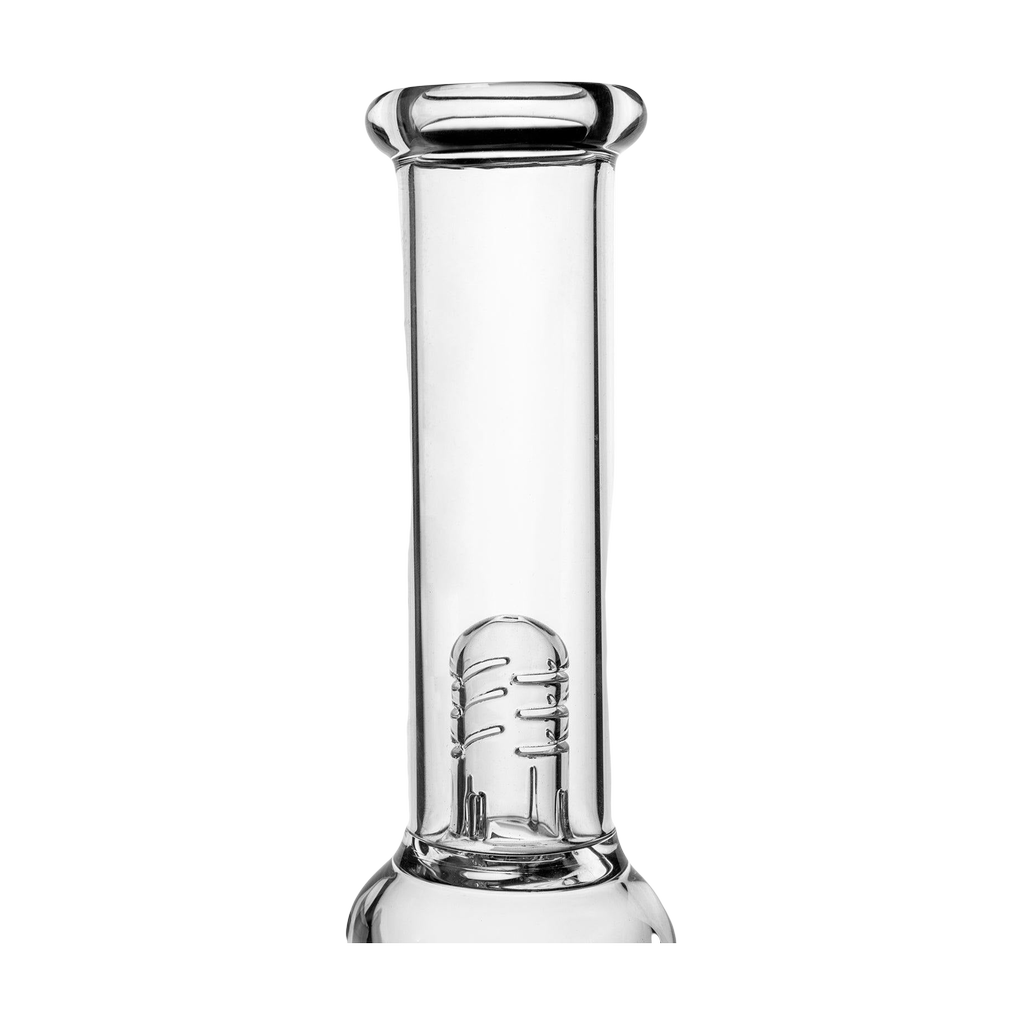 PILOTDIARY 12 Inch Tree Perc Bong Close-up, Clear Glass with Smooth Neck