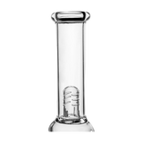PILOTDIARY 12 Inch Tree Perc Bong Close-up, Clear Glass with Smooth Neck