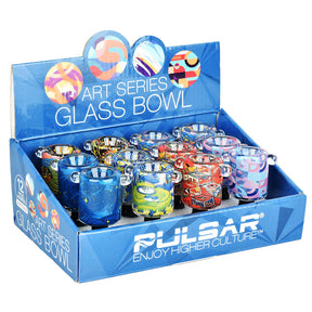 Pulsar Artist Series 14mm Herb Slides in assorted designs displayed in a box