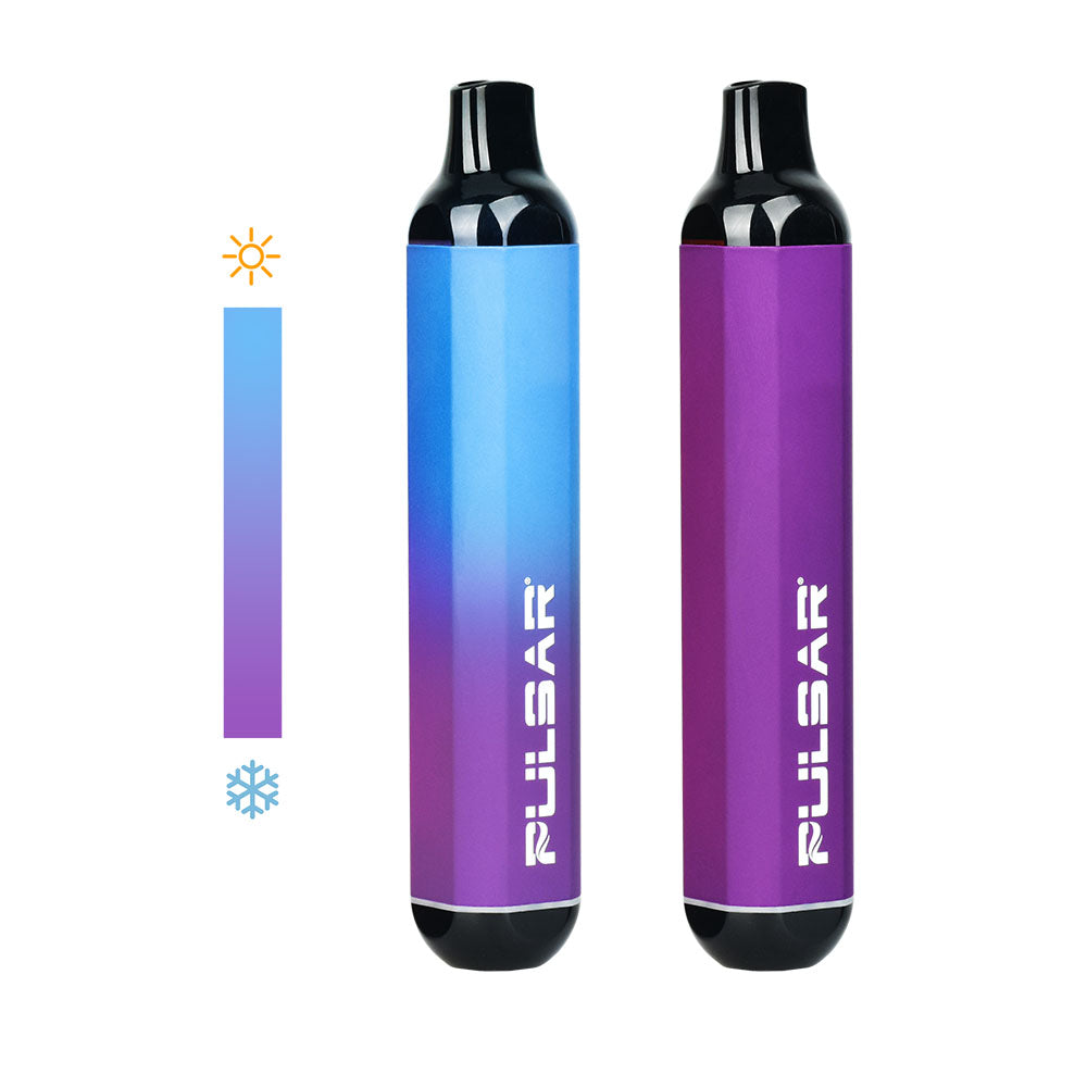 Pulsar 510 DL Auto-Draw VV Vape Pens in Assorted Colors, Front View on White Background