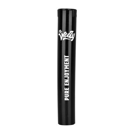 The Weezy Aluminum Pipe 4 inch in Black, Front View on White Background