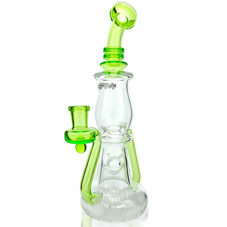 AFM 9.5" Nebula Glass Recycler Dab Rig with 14mm Female Joint and Colored Accents