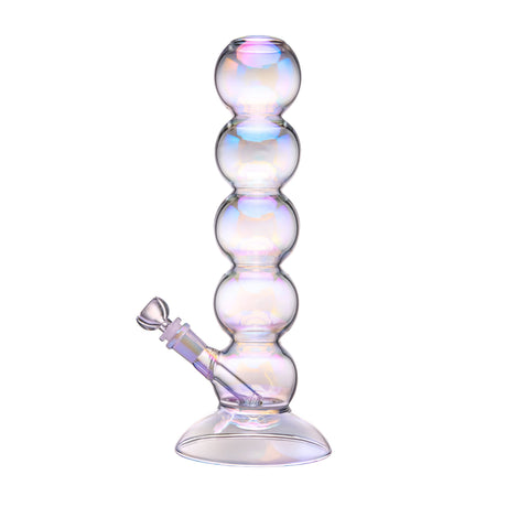 Close view of the BigFun! Bubble Bong's five stacked glass bubble sections