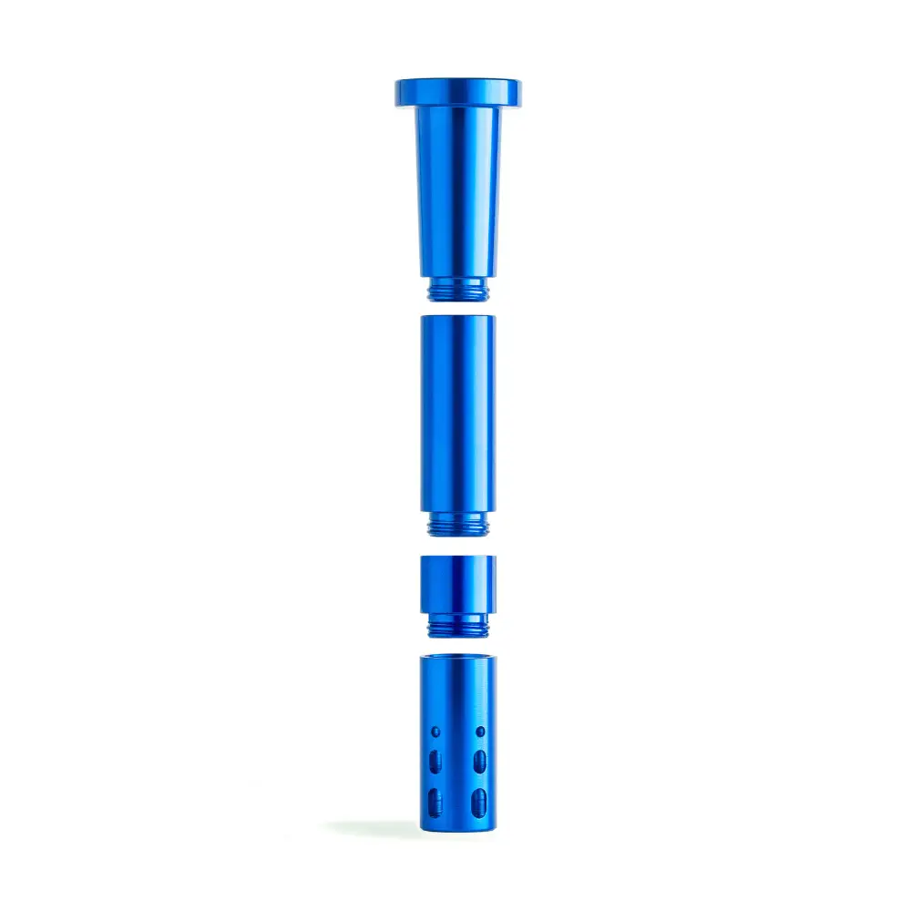 Chill Steel Pipes Royal Blue Unbreakable Aluminum Downstem Front View