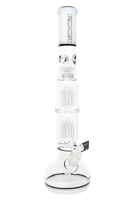ROOR Tech 18" Multicolor Bubble Base Bong – Dual Stereo Tree Percs