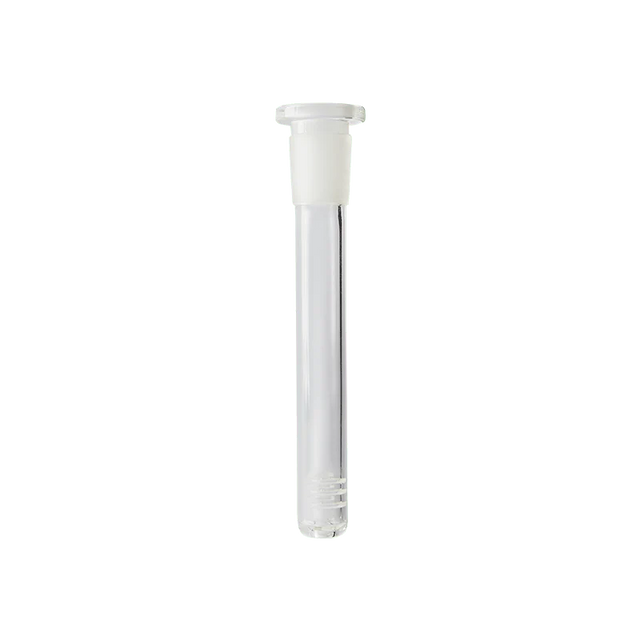 The Stash Shack 14mm Female Glass Diffuser Downstem for Bongs, Clear Borosilicate, Front View