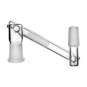 PILOT DIARY 14mm Glass Dropdown Reclaim Catcher Side View on Seamless White