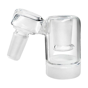 PILOT DIARY 14mm Oil Reclaim Catcher at a 45 Degree Angle, Clear Glass, Side View