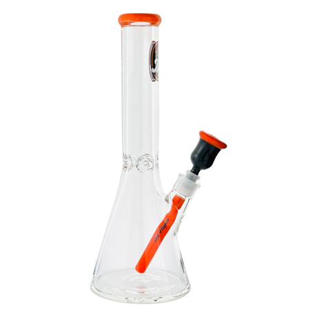 MAV Glass 15" Chiquita Accented Beaker Bong with Orange Details - Front View